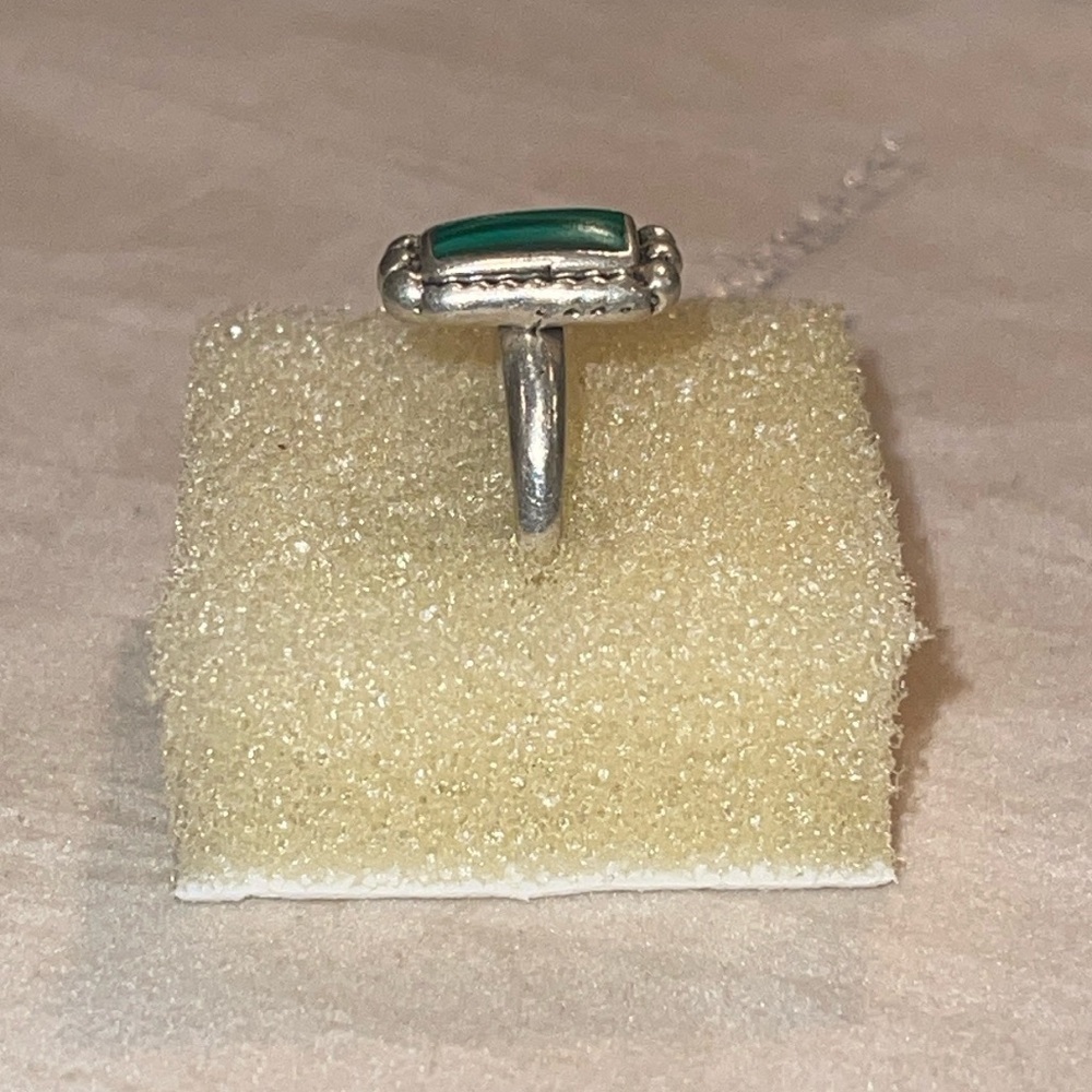 Malachite Ornate Sterling Silver Healing Properties Ring Size 6 - Picture 9 of 14